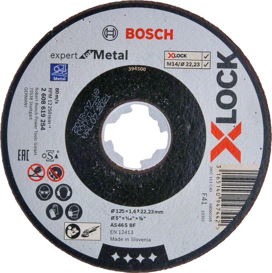Bosch 2608619254 X-Lock Slijpschijf Expert For Metal - Recht - 1,6 X 125mm 3 Bosch 2608619254 X-Lock Slijpschijf Expert For Metal - Recht - 1,6 X 125mm