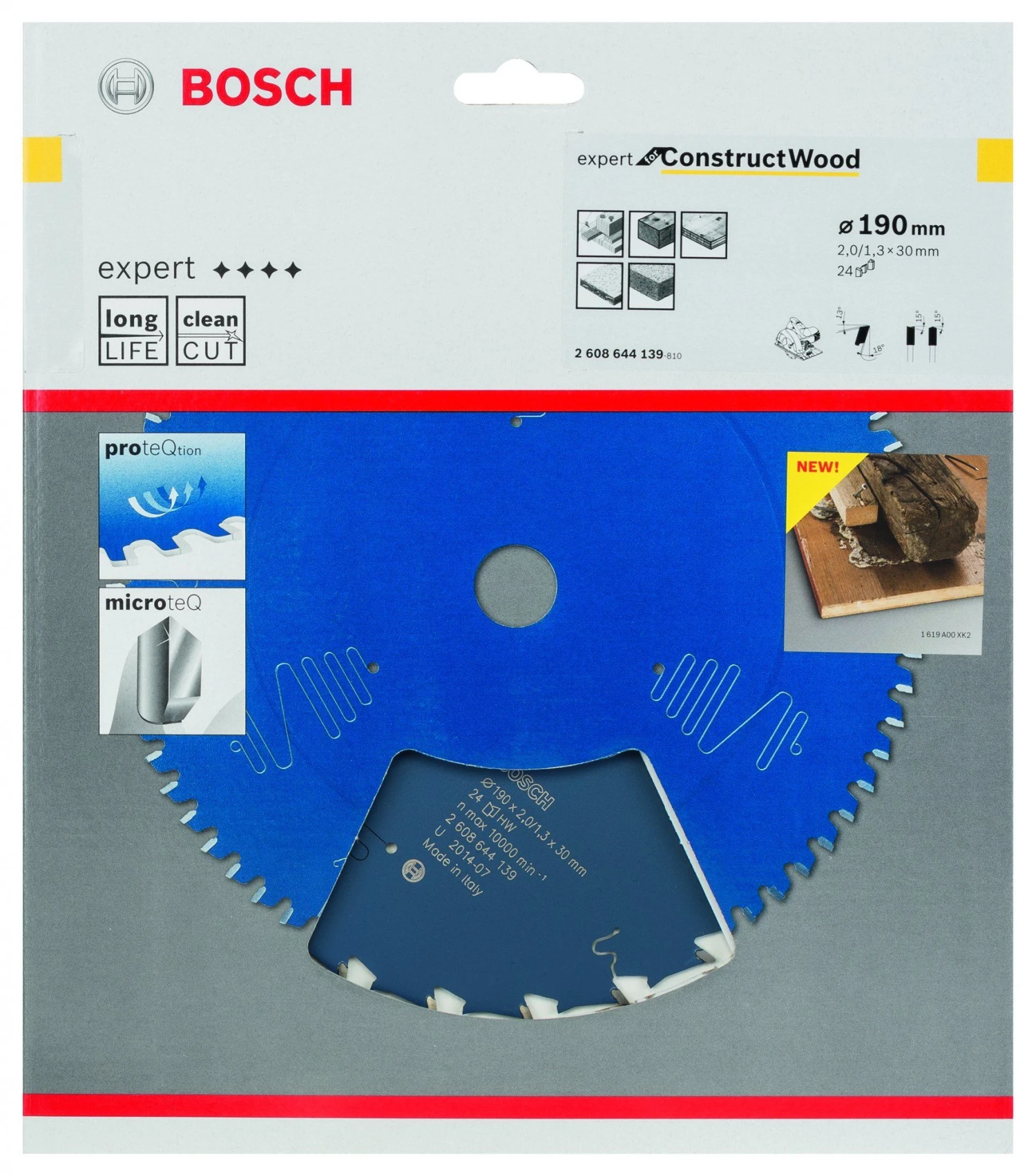 Bosch 2608644139 Expert Cirkelzaagblad - 190 X 30 X 24T - Hout - Carbide 4 Bosch 2608644139 Expert Cirkelzaagblad - 190 X 30 X 24T - Hout - Carbide - Afbeelding 2