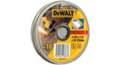 DeWalt DT42340TZ Doorslijpschijf In Blik - 125 X 22,23 X 1,2mm - Inox (10st) - DT42340TZ-QZ