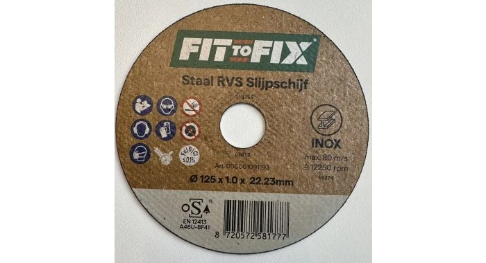 Fit-to-Fix Staal RVS Slijpschijf In Doos - 100st - 212266 3 Fit-to-Fix Staal RVS Slijpschijf In Doos - 100st - 212266