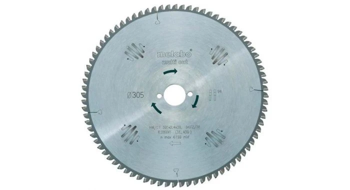 Metabo 628091000 Multi Cut Cirkelzaagblad - 305 X 30 X 96T Hout / Epoxy / Aluminium / Kunststof 3 Metabo 628091000 Multi Cut Cirkelzaagblad - 305 X 30 X 96T Hout / Epoxy / Aluminium / Kunststof