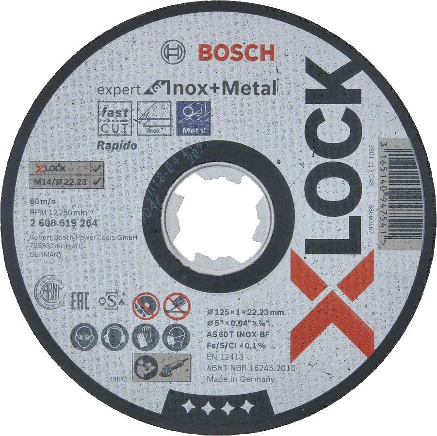 Bosch 2608619264 X-Lock Slijpschijf Expert For Inox & Metal - Recht - 125mm 3 Bosch 2608619264 X-Lock Slijpschijf Expert For Inox & Metal - Recht - 125mm