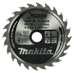Makita B-33629 Specialized Cirkelzaagblad - 136 X 20 X 24T - Hout