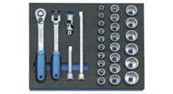 Gedore 2005 CT2-D 19 Dopsleutel-set 1/2" In 2/4 Chekc-tool Module