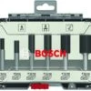 Bosch 2607017467 6-delige Frezenset In Cassette - Rechte Schacht - 1/4"