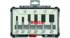 Bosch 2607017466 6-delige Frezenset In Cassette - Rechte Schacht - 8mm
