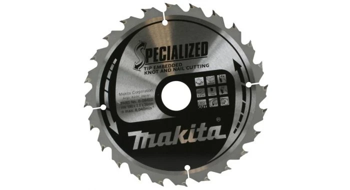 Makita B-09422 Specialized Cirkelzaagblad - 190 X 30 X 24T - Hout (Met Nagels) 3 Makita B-09422 Specialized Cirkelzaagblad - 190 X 30 X 24T - Hout (Met Nagels)
