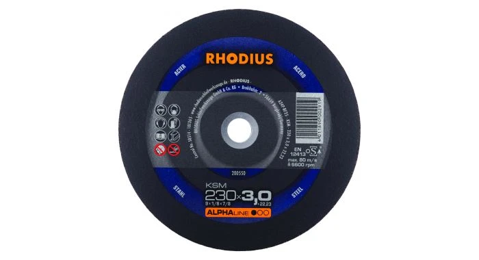 Rhodius 200550 Alphaline I KSM Doorslijpschijf - 230 X 22,23 X 3mm - Staal - 200550 3 Rhodius 200550 Alphaline I KSM Doorslijpschijf - 230 X 22,23 X 3mm - Staal - 200550