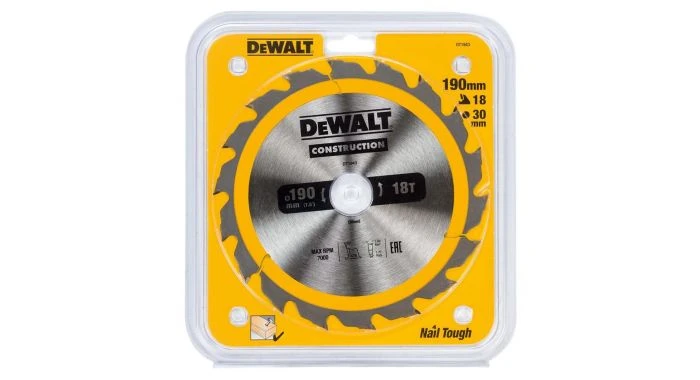 DeWalt DT1943 Cirkelzaagblad - 190 X 30 X 18T - Hout (met Nagels) - DT1943-QZ 3 DeWalt DT1943 Cirkelzaagblad - 190 X 30 X 18T - Hout (met Nagels) - DT1943-QZ