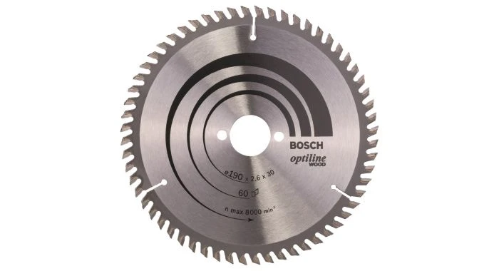 Bosch 2608641188 Optiline Cirkelzaagblad - 190 X 30 X 60T - Hout 3 Bosch 2608641188 Optiline Cirkelzaagblad - 190 X 30 X 60T - Hout