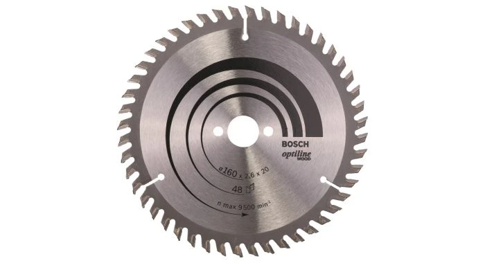 Bosch 2608640732 Optiline Cirkelzaagblad - 160 X 20 X 48T - Hout 3 Bosch 2608640732 Optiline Cirkelzaagblad - 160 X 20 X 48T - Hout
