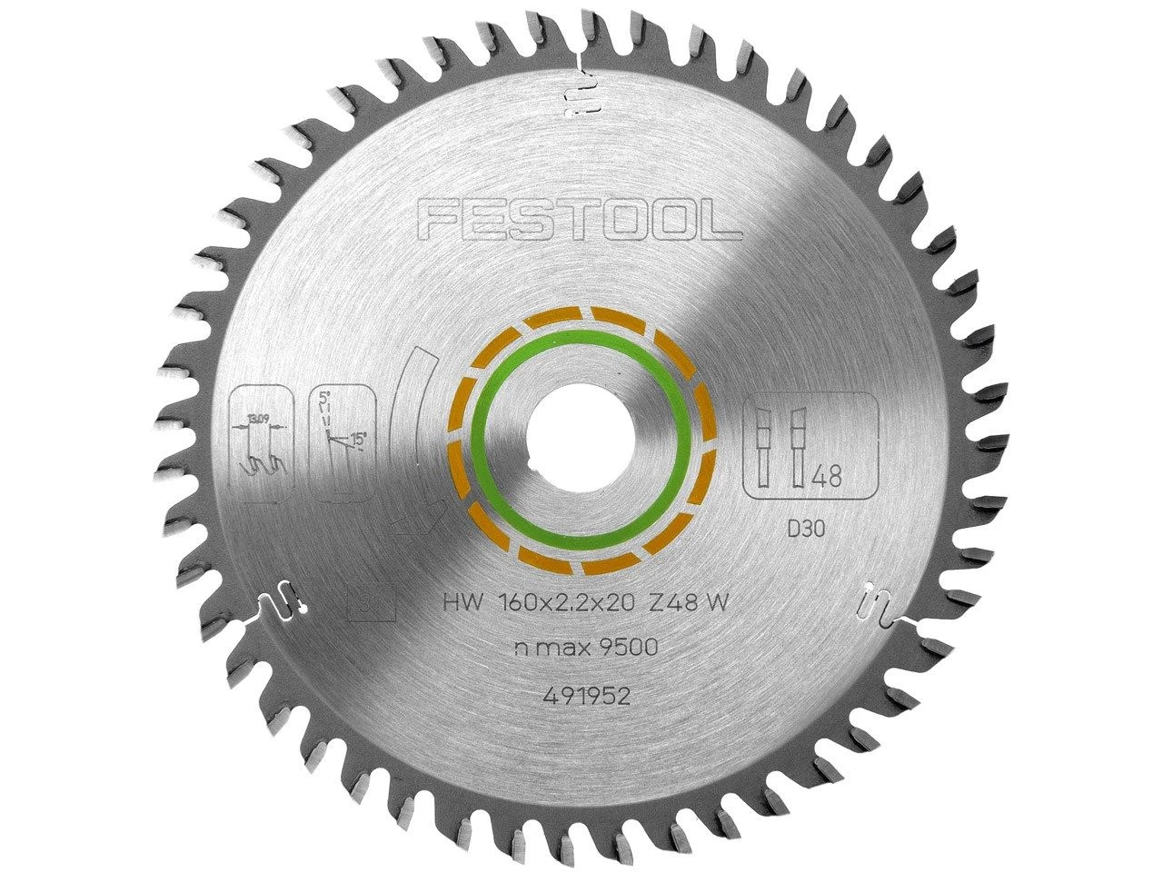 Festool 488289 225x2,6x30 W48 Cirkelzaagblad - 225 X 30 X 48T - Hout 3 Festool 488289 225x2,6x30 W48 Cirkelzaagblad - 225 X 30 X 48T - Hout