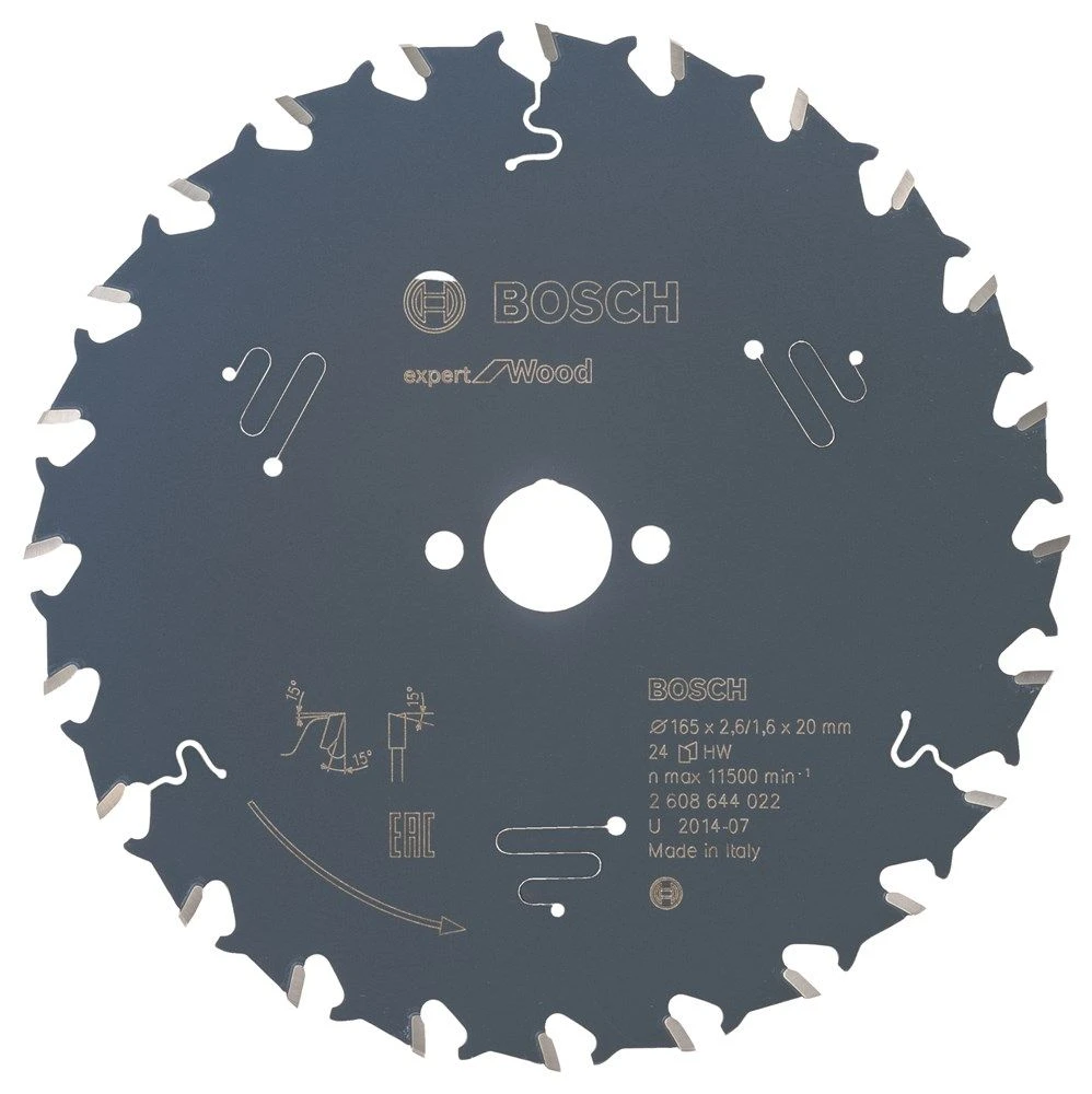 Bosch 2608644022 Expert Cirkelzaagblad - 165 X 20 X 24T - Hout - Carbide 3 Bosch 2608644022 Expert Cirkelzaagblad - 165 X 20 X 24T - Hout - Carbide