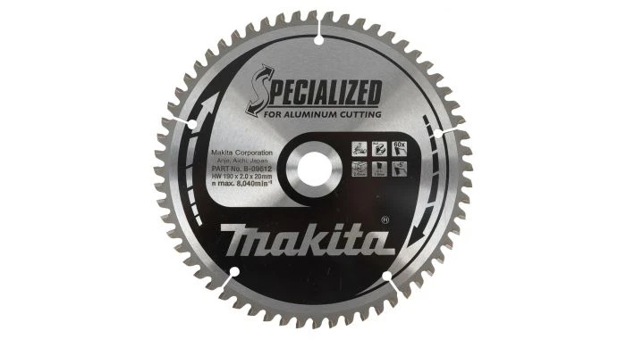 Makita B-09553 Specialized Cirkelzaagblad - 160 X 20 X 60T - Aluminium / Trespa / Kunststof 3 Makita B-09553 Specialized Cirkelzaagblad - 160 X 20 X 60T - Aluminium / Trespa / Kunststof