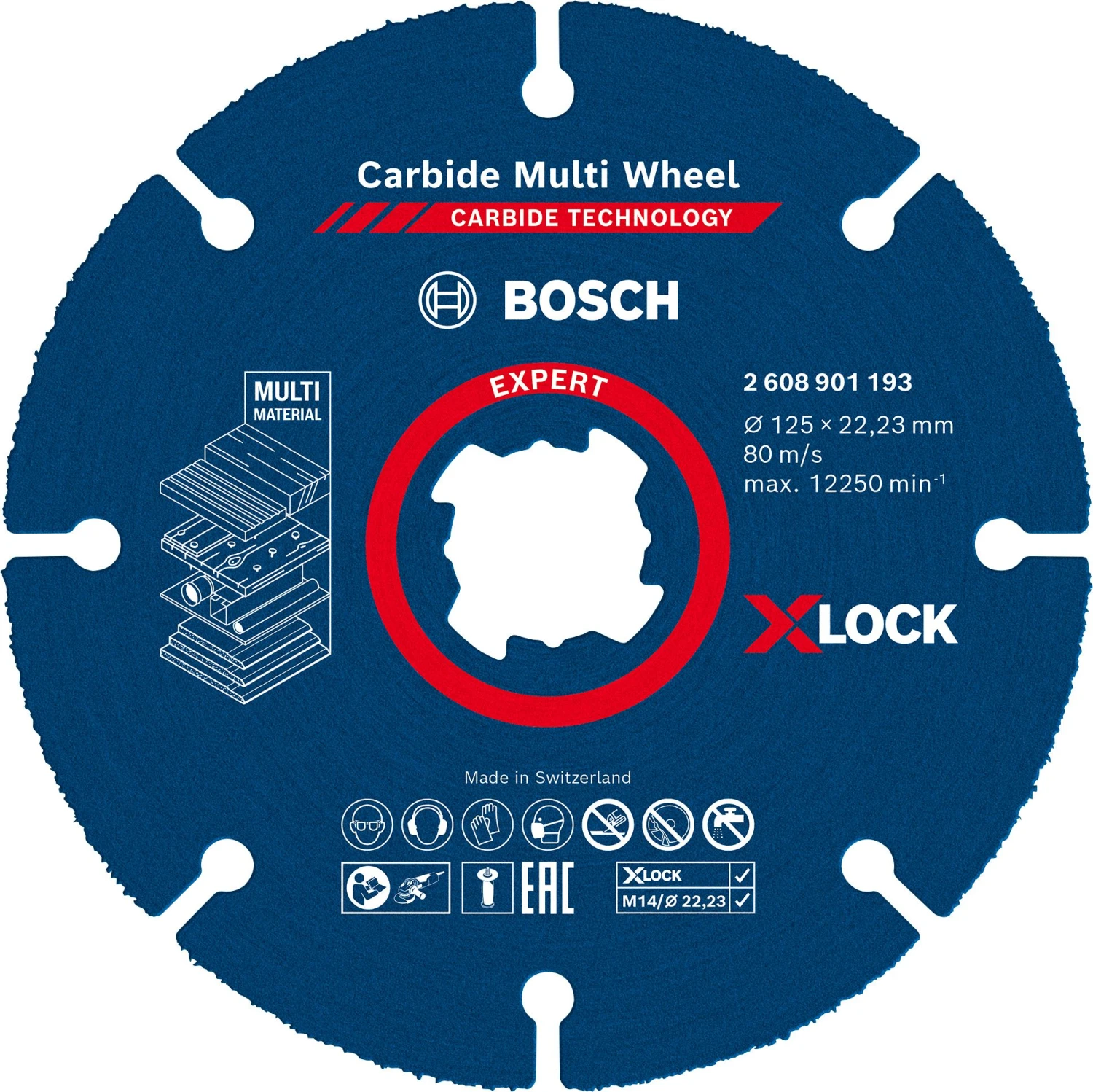 Bosch 2608901193 EXPERT X-LOCK Doorslijpschijf Carbide Multi Wheel 125mm 3 Bosch 2608901193 EXPERT X-LOCK Doorslijpschijf Carbide Multi Wheel 125mm