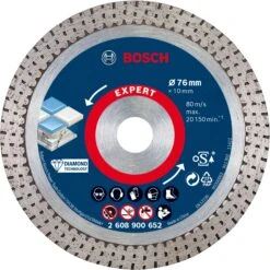 Bosch 2608900652 EXPERT Diamantdoorslijpschijf HardCeramic 76 X 1,9 X 10 Mm