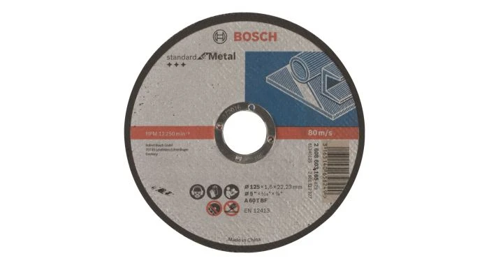 Bosch 2608603165 Standard Doorslijpschijf - 125 X 22,23 X 1,6mm - Metaal 3 Bosch 2608603165 Standard Doorslijpschijf - 125 X 22,23 X 1,6mm - Metaal