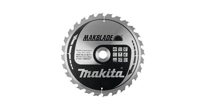 Makita B-46187 MakBlade Cirkelzaagblad - 315 X 30 X 48T - Hout 3 Makita B-46187 MakBlade Cirkelzaagblad - 315 X 30 X 48T - Hout
