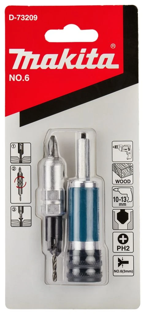 Makita D-73209 Quad Driver - 2.4mm/PH2 4 Makita D-73209 Quad Driver - 2.4mm/PH2 - Afbeelding 2