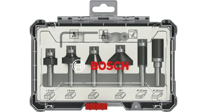 Bosch 2607017469 6-delige Frezenset In Cassette - Afronden En Profileren - 8mm 3 Bosch 2607017469 6-delige Frezenset In Cassette - Afronden En Profileren - 8mm