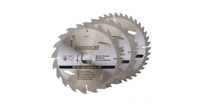 Silverline 590591 TCT Cirkelzaagblad - 30 X 190mm - 20/24/40T - Hout (3st) 3 Silverline 590591 TCT Cirkelzaagblad - 30 X 190mm - 20/24/40T - Hout (3st)