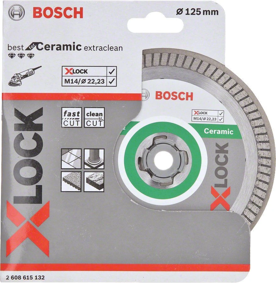 Bosch 2608615132 X-Lock Diamantschijf Best For Ceramic Extraclean Turbo - 125mm 3 Bosch 2608615132 X-Lock Diamantschijf Best For Ceramic Extraclean Turbo - 125mm